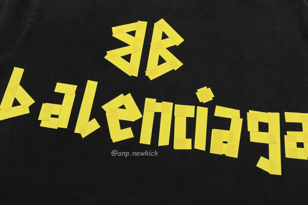 Balenciaga Tape Type T Shirt Black (8) - www.newkick.vip